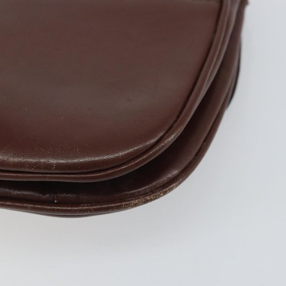 Authentic CELINE Shoulder Bag Leather Brown Gold - Picture 7 of 16